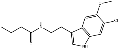 N-[2-(6-Chloro-5-methoxy-1H-indol-3-yl)ethyl]butyramide 结构式