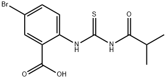 5-BROMO-2-[[[(2-METHYL-1-OXOPROPYL)AMINO]THIOXOMETHYL]AMINO]-BENZOIC ACID 结构式