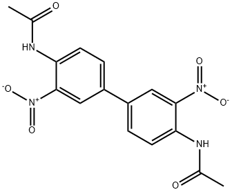 N-(4-(4-acetamido-3-nitrophenyl)-2-nitrophenyl)acetamide 结构式