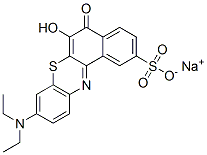 6-Hydroxy-9-(diethylamino)-5-oxo-5H-benzo[a]phenothiazine-2-sulfonic acid sodium salt 结构式