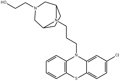 8-[3-(2-Chloro-10H-phenothiazin-10-yl)propyl]-3,8-diazabicyclo[3.2.1]octane-3-ethanol 结构式
