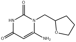 6-AMINO-1-(TETRAHYDRO-FURAN-2-YLMETHYL)-1H-PYRIMIDINE-2,4-DIONE 结构式