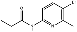 N-(5-bromo-6-methyl-2-pyridinyl)propanamide 结构式