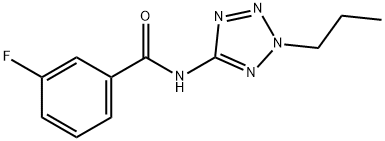 Benzamide, 3-fluoro-N-(2-propyl-2H-tetrazol-5-yl)- (9CI) 结构式