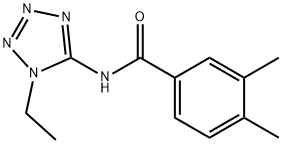 Benzamide, N-(1-ethyl-1H-tetrazol-5-yl)-3,4-dimethyl- (9CI) 结构式