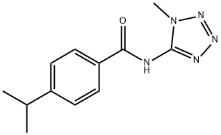 Benzamide, 4-(1-methylethyl)-N-(1-methyl-1H-tetrazol-5-yl)- (9CI) 结构式