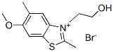 3-(2-hydroxyethyl)-6-methoxy-2,5-dimethylbenzothiazolium bromide 结构式