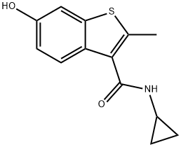 Benzo[b]thiophene-3-carboxamide, N-cyclopropyl-6-hydroxy-2-methyl- (9CI) 结构式