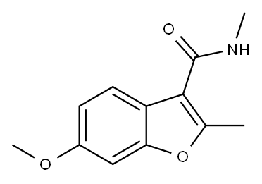 6-甲氧基-N,2-二甲基苯并呋喃-3-羧酰胺 结构式