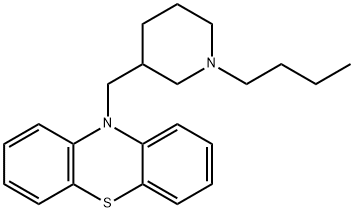 10-[(1-Butyl-3-piperidinyl)methyl]-10H-phenothiazine 结构式