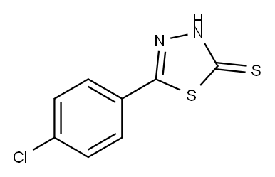 5-(4-氯苯基)-1,3,4-噻二唑-2-硫醇 结构式