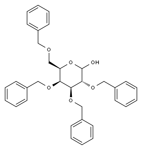 2,3,4,6-O-四苄基-D-半乳糖 结构式
