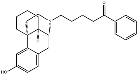 (-)-17-(4-Benzoylbutyl)morphinan-3-ol 结构式