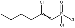 (2-Chloro-1-hexenyl)dichlorophosphine oxide 结构式