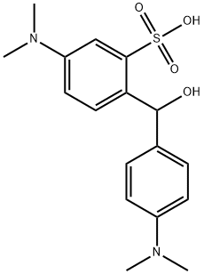 5-(dimethylamino)-2-((4-(dimethylamino)phenyl)(hydroxy)methyl)benzenesulfonic acid 结构式