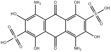 4,8-diamino-1,3,5,7-tetrahydroxy-9,10-dioxo-9,10-dihydroanthracene-2,6-disulfonic acid 结构式