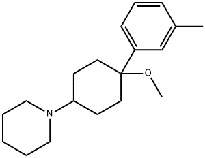 1-(4-Methoxy-4-m-tolylcyclohexyl)piperidine 结构式