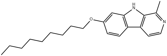 1-Methyl-7-nonyloxy-9H-pyrido[3,4-b]indole 结构式