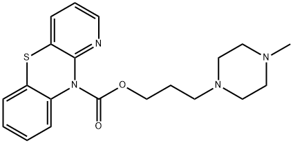 10H-Pyrido[3,2-b][1,4]benzothiazine-10-carboxylic acid 3-(4-methylpiperazino)propyl ester 结构式
