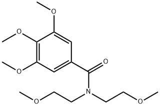 N,N-Bis(2-methoxyethyl)-3,4,5-trimethoxybenzamide 结构式