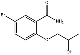 5-Bromo-2-(2-hydroxypropoxy)benzamide 结构式