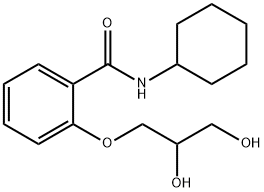 N-Cyclohexyl-o-(2,3-dihydroxypropoxy)benzamide 结构式