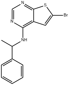 (6-BROMO-THIENO[2,3-D]PYRIMIDIN-4-YL)-(1-PHENYL-ETHYL)-AMINE 结构式