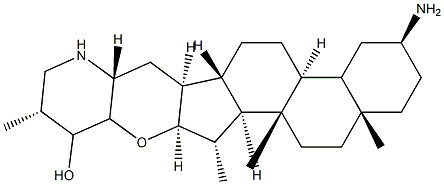(25β)-3β-Amino-16α,23β-epoxy-16,28-seco-5α-solanidan-23-ol 结构式