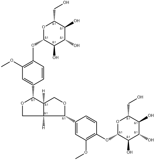 松脂醇二葡萄糖苷 结构式