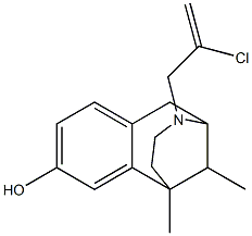 3-(2-Chloro-2-propenyl)-6,11-dimethyl-1,2,3,4,5,6-hexahydro-2,6-methano-3-benzazocin-8-ol 结构式