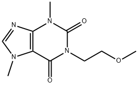 3,7-Dimethyl-1-(2-methoxyethyl)-1H-purine-2,6(3H,7H)-dione 结构式