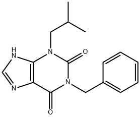 7-benzyl-3-(2-methylpropyl)xanthine 结构式