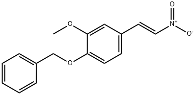 反-4-苄氧基-3-甲氧基-β-硝基苯乙烯 结构式