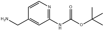 2-(BOC-氨基)-4-(氨甲基)吡啶 结构式