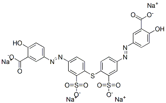 tetrasodium 5,5'-[thiobis[(3-sulphonato-p-phenylene)azo]]disalicylate  结构式