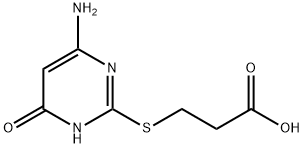 3-((4-氨基-6-氧代-1,6-二氢嘧啶-2-基)硫代)丙酸 结构式