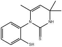 3,4-Dihydro-1-(2-mercaptophenyl)-4,4,6-trimethyl-2(1H)-pyrimidinethione 结构式