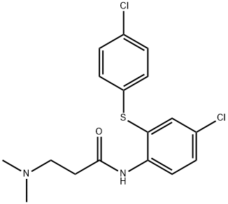 N-[4-Chloro-2-[(p-chlorophenyl)thio]phenyl]-3-(dimethylamino)propionamide 结构式