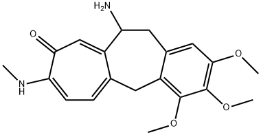 (S)-7-Amino-6,7-dihydro-10-methylamino-1,2,3-trimethoxybenzo[a]heptalen-9(5H)-one 结构式