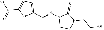 1-(2-Hydroxyethyl)-3-(5-nitrofurfurylideneamino)-2-imidazolidinethione 结构式