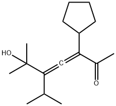 3-Cyclopentyl-6-hydroxy-6-methyl-5-isopropyl-3,4-heptadien-2-one 结构式