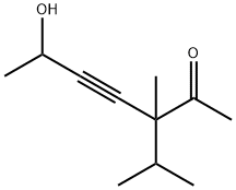 6-Hydroxy-3-methyl-3-isopropyl-4-heptyn-2-one 结构式