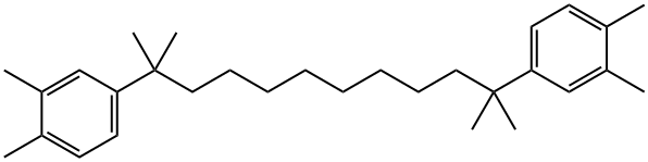 1,1'-(1,1,10,10-Tetramethyl-1,10-decanediyl)bis(3,4-dimethylbenzene) 结构式