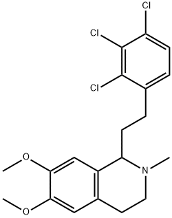 1,2,3,4-Tetrahydro-6,7-dimethoxy-2-methyl-1-(2,3,4-trichlorophenethyl)isoquinoline 结构式