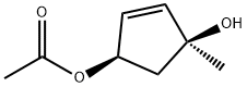 4-Cyclopentene-1,3-diol, 1-methyl-, 3-acetate, (1S,3R)- (9CI) 结构式