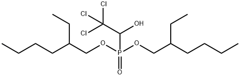 (2,2,2-Trichloro-1-hydroxyethyl)phosphonic acid bis(2-ethylhexyl) ester 结构式