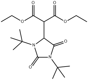 2-(1,3-二叔丁基-2,5-二氧代咪唑啉-4-基)丙二酸二乙酯 结构式