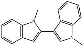 1-methyl-2-(1-methylindol-3-yl)indole 结构式