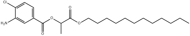 3-氨基-4-氯苯甲酸(2-十二烷氧基-1-甲基-2-氧代)乙酯 结构式