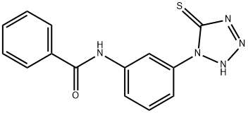 N-[3-(2,5-二氢-5-硫代-1H-四唑-1-基)苯基苯甲酰胺 结构式